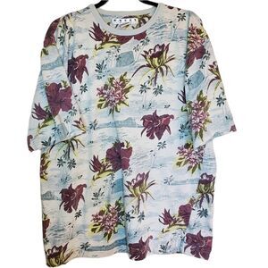 90's Basix Fenn Wright & Manson Rose Flower Tshir